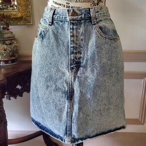 Vintage Palmetto's Light Wash Denim Mini Skirt